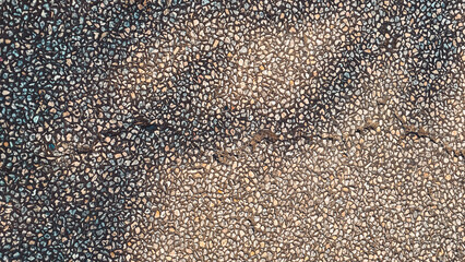 Pebble mosaic surface pattern texture with natural stone aggregate