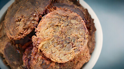 Plate of Delicious Homemade Vegetable Fritters Ready to Be Served and Enjoyed