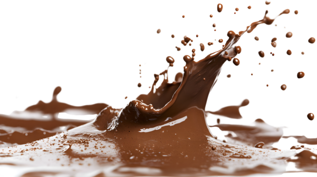 Dynamic Splash of Brown Mud with Flying Droplets