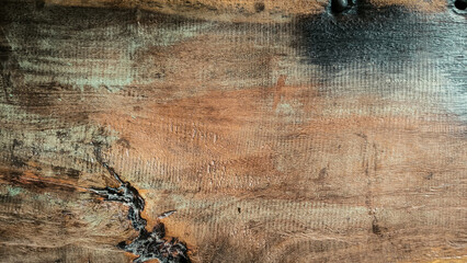 Rustic wooden surface background with weathered textures and distressed elements