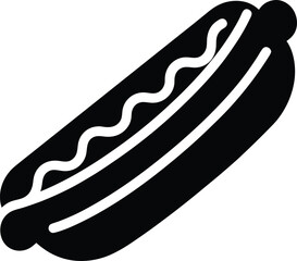 grilled hot dog icon vector illustration
