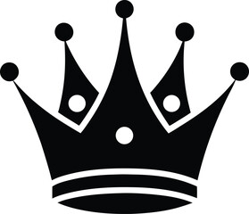 heraldic crown stencil icon vector illustration