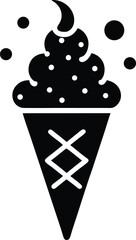 ice cream at party icon vector illustration