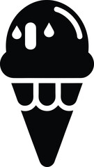 ice cream stencil icon vector illustration