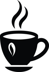 minimal coffee cup logo icon vector illustration