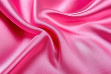 Obraz premium Soft, vibrant pink silk fabric drapes in elegant folds