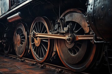Fototapeta premium wheels of an old train