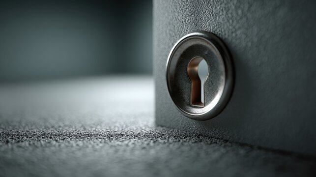 A keyhole in a wall representing the concept of opportunity and seizing market moments for growth and success