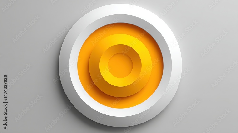 Poster yellow and white circle representing concepts of alignment and strategy in business execution and pl