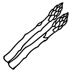 Minimalist Asparagus Vector Illustration