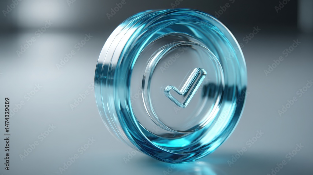 Poster unique glass featuring a letter e signifying individuality and conceptual follow-up in visual design