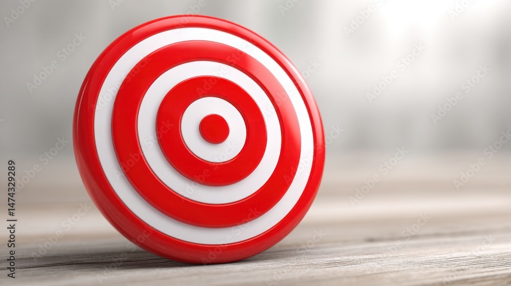 Poster simplistic symbolizing refocused attention on desired outcomes and results in visual conceptual comm