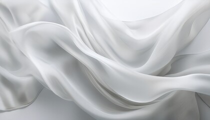 Obraz premium białe przezroczyste tło abstrakcyjne z tkaniny AI generatywne
