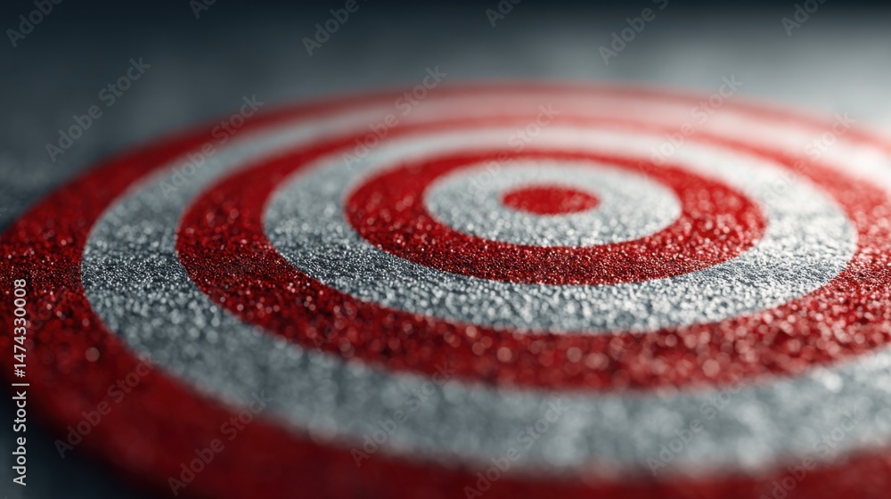 Aufkleber red and white symbolizing focus and prioritization of key objectives in a business or personal conte