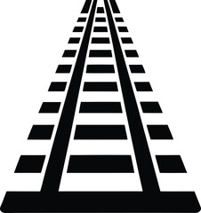railroad tracks icon vector illustration