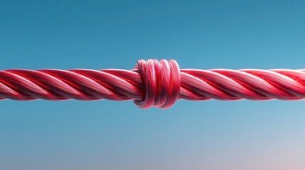 A red and white rope symbolizing the concept of closing gaps and connecting elements that are missing in a system