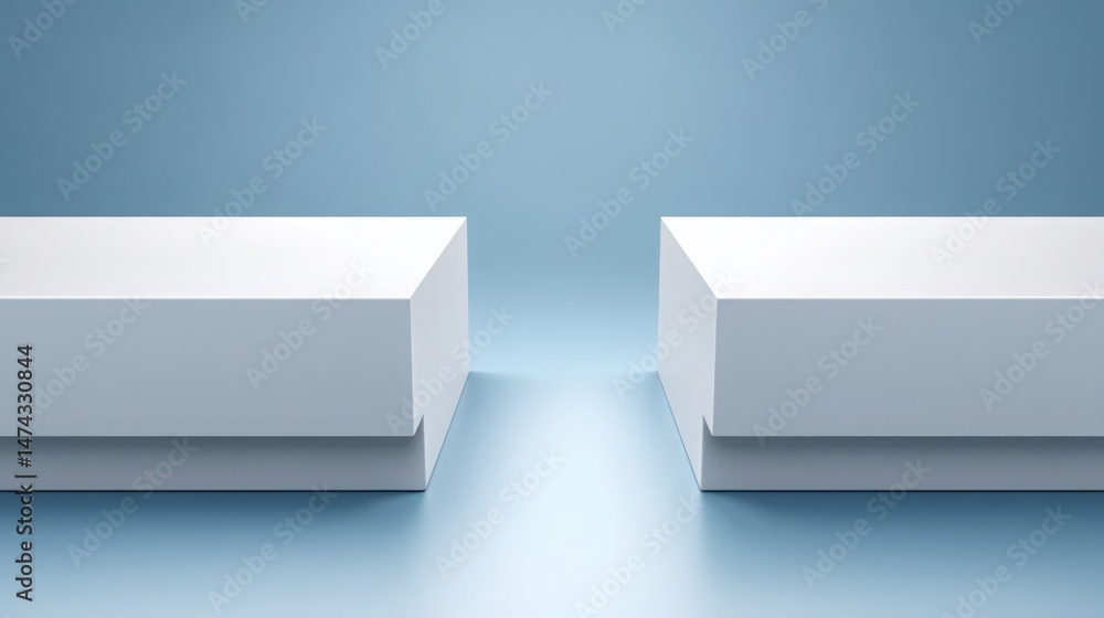 Poster two white boxes on a blue background representing workflow optimization and fixing weakness in proce