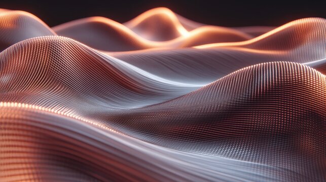 Abstract, Swirling Golden Particles, Bokeh Christmas Light Texture on Dark Background - Powered by Adobe