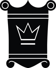 royal decree scroll icon vector illustration