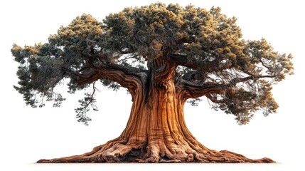 Ancient, majestic tree, roots, branches