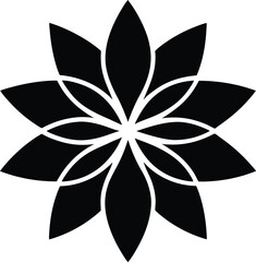 unique petal flower icon vector illustration