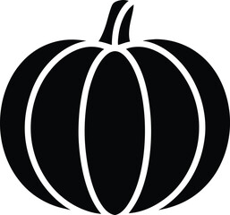 Autumn Pumpkin Icon Vector Illustration