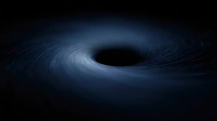 Mesmerizing black hole with swirling blue light creates captivating cosmic scene, evoking sense of mystery about dark universe and wonders of space and astronomy. - Powered by Adobe