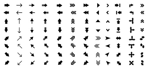 Vector Arrow signs icon collection set.