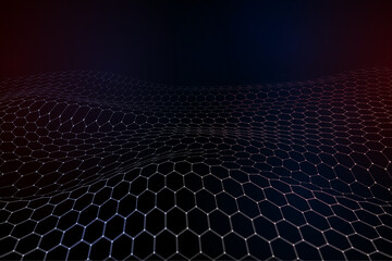 Creative  New Best Futuristic Hexagonal Net Background   Design 2025