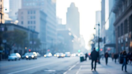 Blur background urban life city streets traffic motion daylight wide angle defocus effect