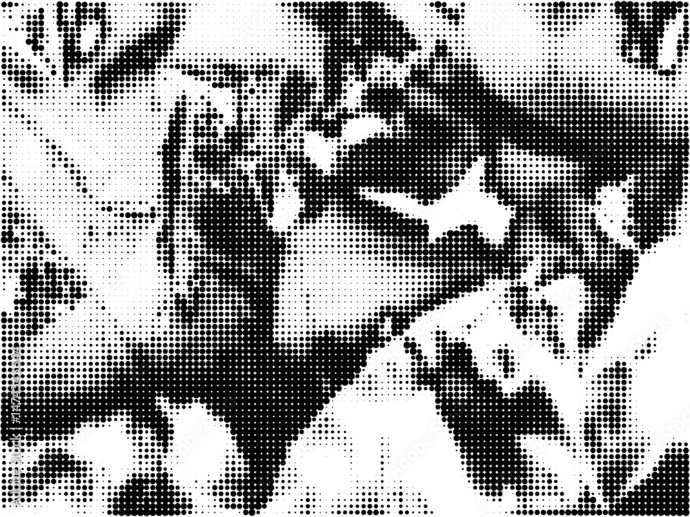 Aufkleber grunge halftone gradient background pattern. abstract dotted halftone crumpled paper vector texture.