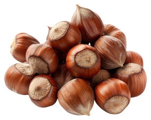 PNG Fresh organic hazelnuts isolated background