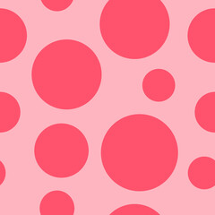 Pink and Red Circle Pattern Design for Textile Fabric Wallpaper Background