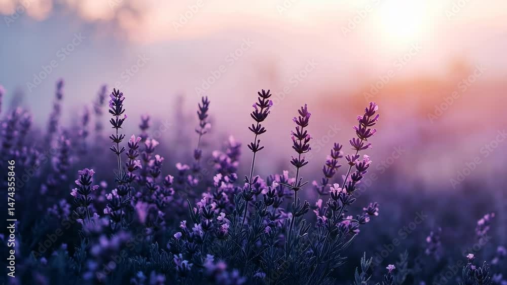 Poster dreamy gradient of mocha mousse tones transitioning into soft pastel lavender, evoking calm and dept