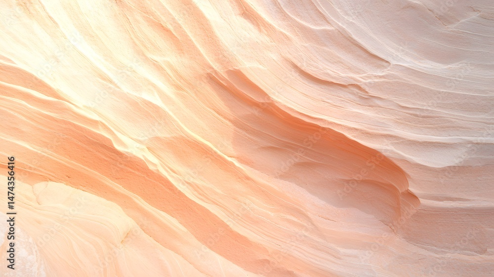 Poster soft peach and orange stone texture with subtle wave pattern