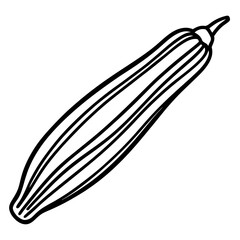 Stylized Okra Vector Illustration