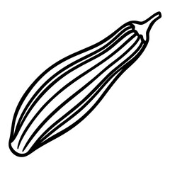 Stylized Okra Vector Illustration