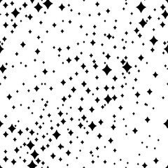 vector abstract geometric seamless pattern. Black ornament isolated on transparent background