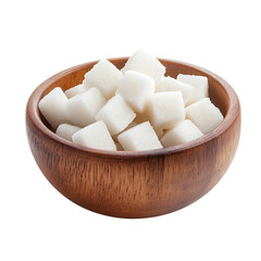 Bowl wooden with sugar cubes