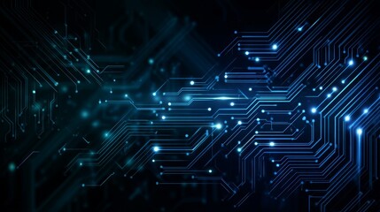 Vector background showing digital transformation and big data technology, featuring cyber networks and futuristic internet-inspired circuit graphics. 