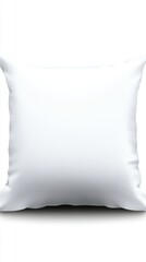 Isolated White Pillow on White Background Studio Shot Mockup for Design Presentation and Product Display
