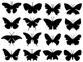 set of butterflies