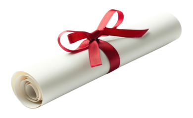 PNG  Diploma ribbon paper red.