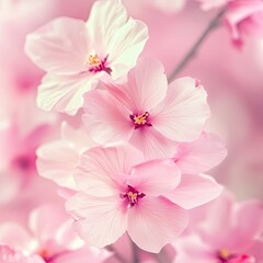 Obraz premium Delicate Pink Blossom Cluster