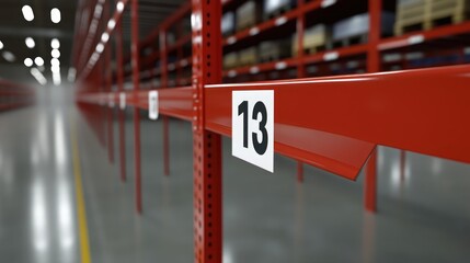 Labeled shelving systems with numeric tags for inventory control in a fulfillment center