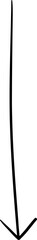 Black Hand Drawn Curved Arrow Pointing Down