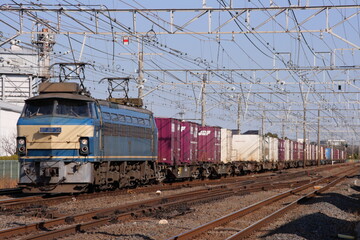 EF66-36号機牽引の貨物列車(3075レ)_2010/1/10撮影