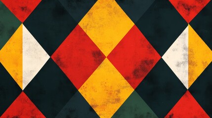 Colorful diamond shapes create a modern and visually dynamic abstract pattern