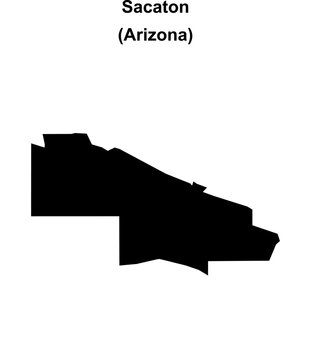Sacaton (Arizona) blank outline map