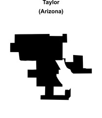 Taylor (Arizona) blank outline map